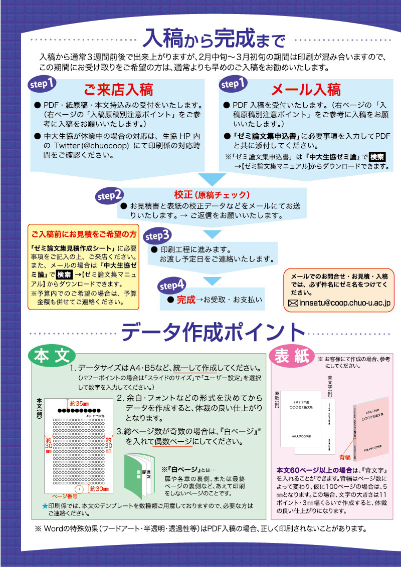 ゼミ論文集作成マニュアル