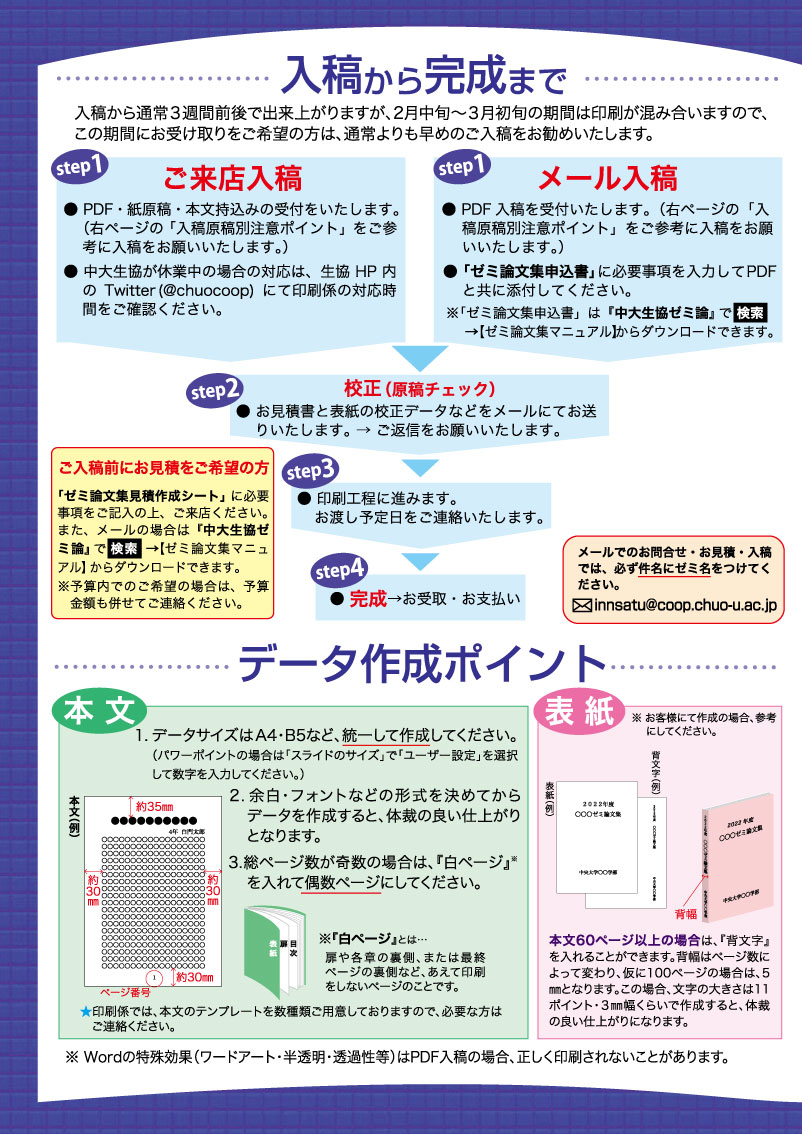 ゼミ論文集作成マニュアル