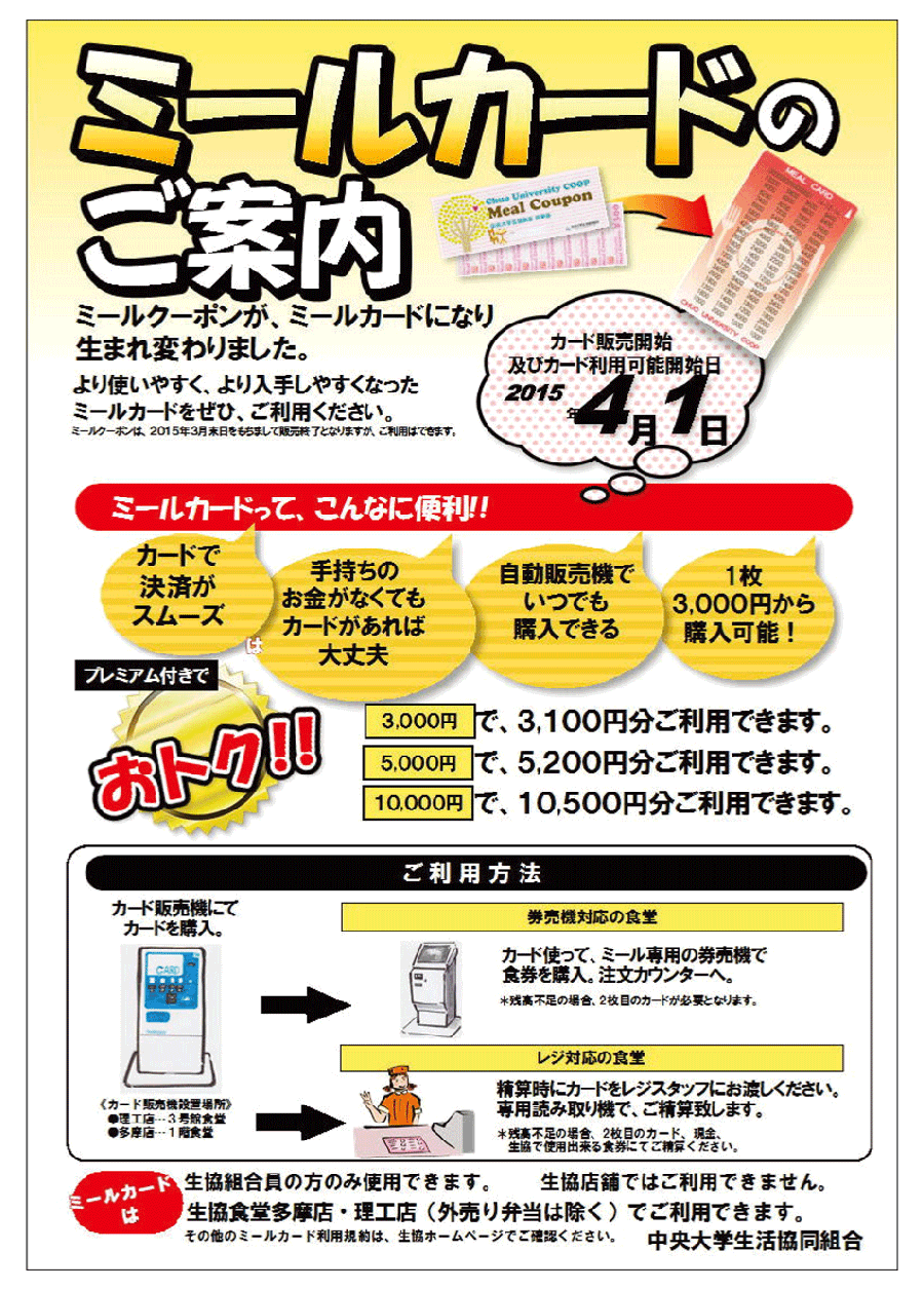 ミールカード 関西大学 camping.com